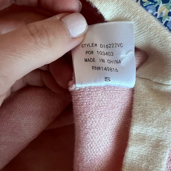 Vici White and Pink Houndstooth Mini Dress with Long Sleeve - Picture 7 of 8